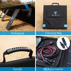 BLUETTI SP100L 100W Portable Solar Panel Kit MPPT Charge Controller OCV 24.6V