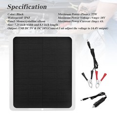20W Solar Panel Trickle Charger Battery Charger Kit Maintainer Boat RV Car Lot