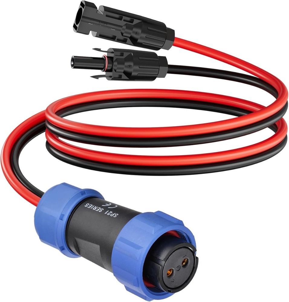 Aviation Plug to Solar Panel Cable, 12AWG 2FT Solar to Aviation Connector 12V…