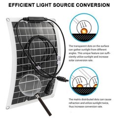 8000W Peak Solar Kit 2pcs Flexible Panel 100A Controller 12V/24V 110V 220V