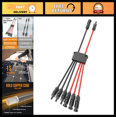 Solar Panel Y Branch Connectors Kit – 6 to 2 Parallel Waterproof Adapters