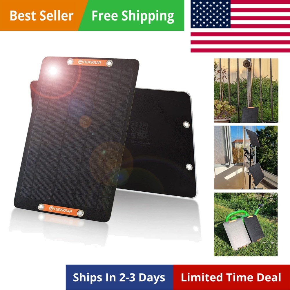 2pcs USB Solar Panel 6W 5V Monocrystalline Mini Solar Panels with USB 2.0 Por…