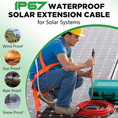 Solar Extension Cable 40Ft, Solar Wire 10AWG, Tinned Copper PV Cable 10Gauge, So