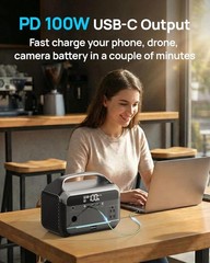 Portable Power Station, 1200W Surge, Ideal for Outdoor and Emergency Use