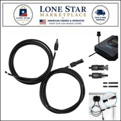 10ft UV Resistant Solar Adaptor Wire Extension Cable Pair – Durable & Waterproof
