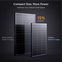 High Performance 100W Solar Panel – Perfect for Vans, Campers & Backcountry