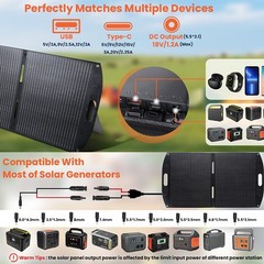 100W 200W Solar Panel Foldable Off-Grid for Power Station 23.4% Efficiency