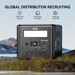 Flashfish T2000 Portable Power Station 1536Wh 2000W With 2*Solar Panel 100W 18V