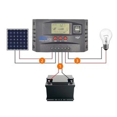 Solar Panel Controller Battery Charge Controller Automatic Tracking LCD Display