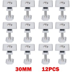 12Pcs 30mm Solar Panel Middle Clamps Aluminium Solar Panel Mount Mid Clips USA