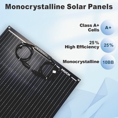 Flexible 400W Mono Solar Panel 12V/24V/48V Power Camping Home RV Battery Charge