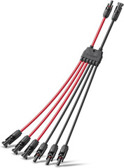 Bougerv Solar Parallel Connectors, 2 to 6 Y Branch 10AWG Cable | Adapter