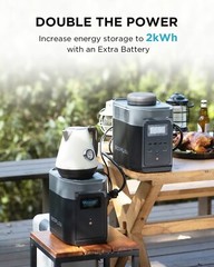 EcoFlow Delta 2 Power Station Smart Extra LiFePO4 Battery 1024Wh Backup Used