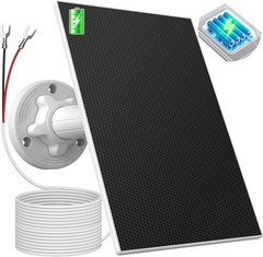 Solar Panel Charger for Ring Doorbell, Built-In 4000Mah Battery for Cloudy Days,