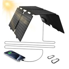 30W Portable Solar Charger,Foldable Solar Panel with High Efficiency,Ultra