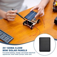 6 Pieces Mini Solar Panels 2V 0.24W 120mA, for Photovoltaic Cells