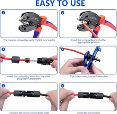 Comprehensive Solar Crimping Tool Kit – 60 Connectors for Reliable Installations