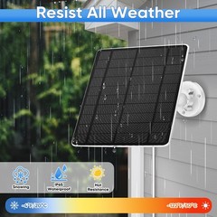 Solar Panel for Ring Camera, Compatible with Spotlight Cam/Pro/Plus Battery, 5W