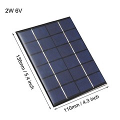 2W 6V Mini Solar Panel Module DIY Polysilicon for Toys Charger