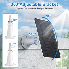 Solar Panel for Outdoor Ring Spotlight Camera Security Cam Battery Charger 9.8FT