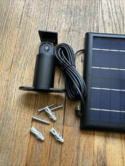 Wasserstein Solar Panel Compatible with Ring Cam Battery- Black 1 Pack