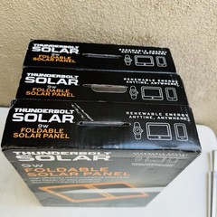 3 Pack – Thunderbolt Solar 9w Foldable Solar Panel. New! Item 57970 NEW