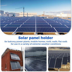 2 Set Adjustable Solar Panel Tilt Mount Brackets Aluminum Alloy Mounting Bracket