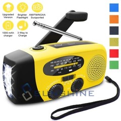 10000mAh Emergency Solar Hand Crank Weather Radio Power Bank Charger Flash Light