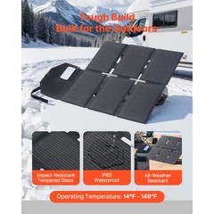 Uimoso 60W Portable Foldable Solar Panel Charger with Monocrystalline Design