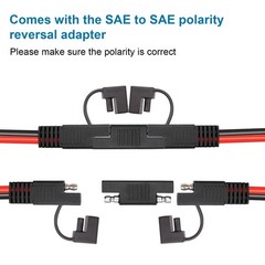 XRDS -RF SAE Extension Cable 2FT 2PCS– Heavy Duty 10AWG Tinned Copper Wire wi…