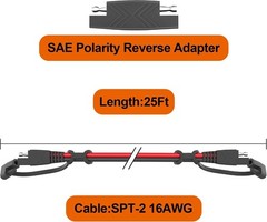 12FT SAE Extension Cable 16AWG Quick Disconnect (4 Pack)