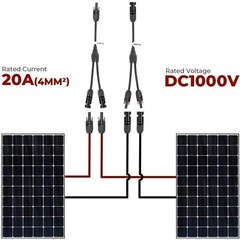 Y Branch Solar Panel Cable Connector T Splitter MMF FFM Waterproof Wire Adapter