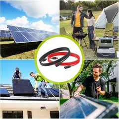 Flexible 20Ft PV Solar Wire – Tool-Free Weatherproof Connectors for Easy Setup