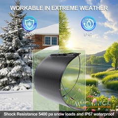 Kit paneles solares flexibles 4x100W alta eficiencia Monocristalino Autocaravana