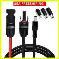 5FT 1.5M Solar Panel Adapter for Jackery, to DC 5.5×2.1mm Extension Power Cab…