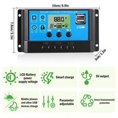 200 Watts Solar Panel Kit 100A 12V Battery Charger with Controller Caravan Boat