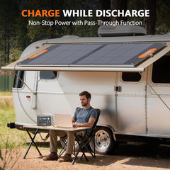 300W Portable Power Station 256Wh Solar Generator LiFePO4 Camping Backup Power