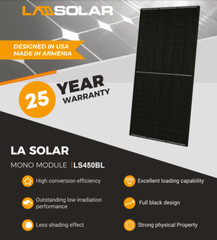 LA SOLAR 450W BLACK ON BLACK Solar panel