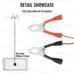 100W Portable Solar Panel with Battery Clips with 30A/60A/100A Controller to Dir