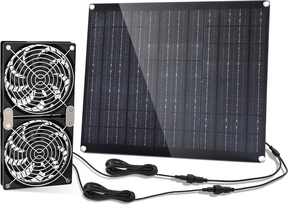 Solar Powered Fan, 30W Solar Fan, Solar Panel Fan kit, Solar Exhaust Fan, Suitab