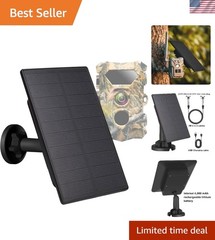 Universal 4000mAh Solar Panel for Outdoor Cameras – Weather-Resistant Design