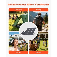 Uimoso 60W Portable Foldable Solar Panel Charger with Monocrystalline Design