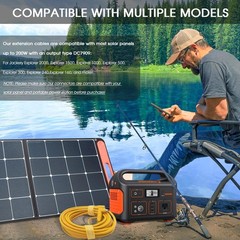 Solar Panel Extension Cable for Jackery 50FT, 14AWG 8mm DC Connector Compatib…