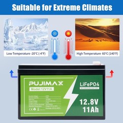 1X 12.8V 11Ah Lithium LiFePO4 Deep 3000+ Cycle Lithium Iron Phosphate Battery