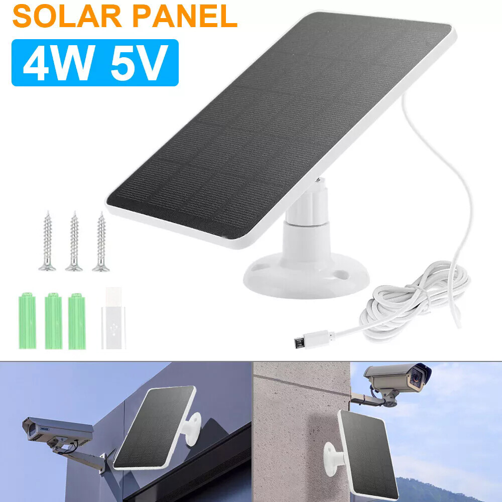 ALLEK 4W 5V Solar Panel for Garden Outdoor Camera Emergency Light Battery Charge