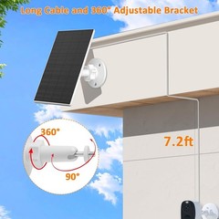 Versatile 2W Solar Panel Charger – 4 Pack for Micro USB & USB-C Security Cameras