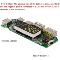 2PCS Lithium Battery Charging Circuit Board Dual USB 5V 24A Digital Display