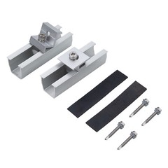 Solar Panel Rails Bracket PV Fixing 30mm/35mm End/Middle Clamp Kit Roof Mounting