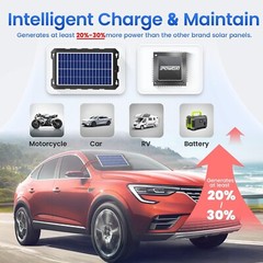 12 Volt Battery Charger Solar Powered Panel for Car Dump Trailer Boat Marine 12V