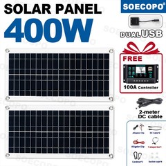 2 x 200W High-Efficiency PV Panels + 100A Intelligent Controller for Outdoor